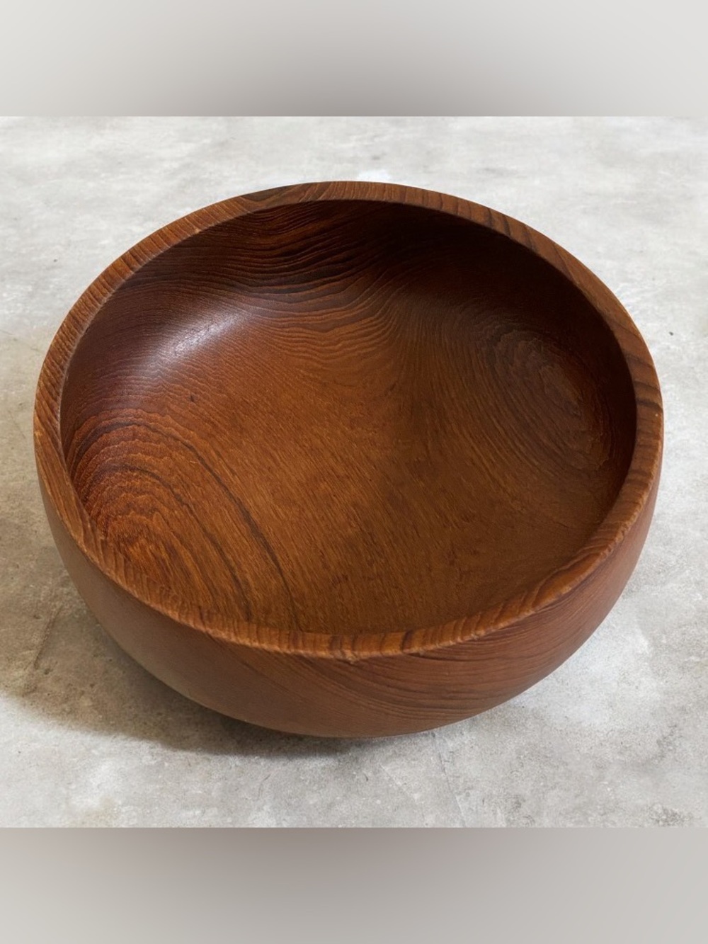 MCM Laurids Longborg Danish  turned teak wood bowl